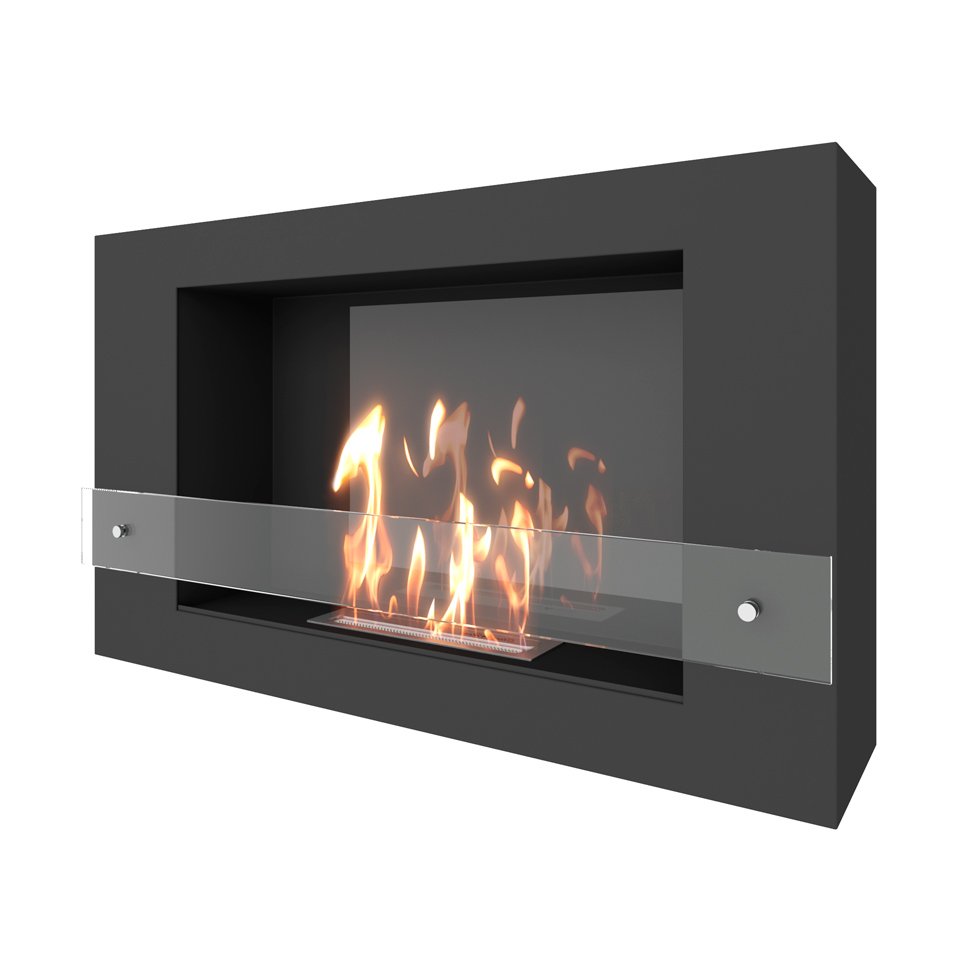 Биокамин SteelHeat WALL LONG 900 LITE черный